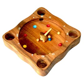 Knobelholz Tyrolean Roulette Spinning Top Game Twister Roulette for 2 to 8 or More People Drinking Game Game, Game, Skill Game, Family Game, Children's Game, Entertainment Game