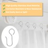 Auvotuis 50Pcs Curtain Track Hooks, Stainless Steel Small Curtain Hooks