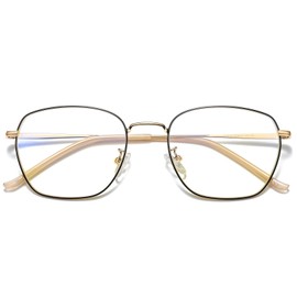 H HELMUT JUST Blaulichtfilter Brille Damen Herren ohne sehstärke, Blaufilter Brille Herren Blue Light Blocking Glasses Retro Metall Rahmen Computerbrille Lesebrille