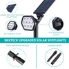 Nekteck Solar Lights Outdoor,10 LED Landscape Spotlights Solar Powered Wall