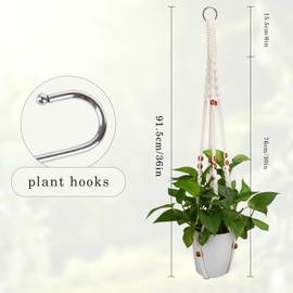 Hanging Planter for Indoor Plants,Macrame Plant Hanger with Colored Wood Beads,Plant Hanger,Hanging Plant Holder,Plant Hangers,Plant Holder,Plant Hangers Indoor,Macrame Plant Hangers Indoor