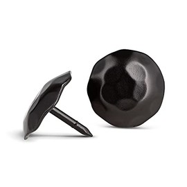 10 Pack - Iron Clavos Decorative Nails 1.25 inch - Black - Decorative Accent for Home Improvement - Farmhouse Shutters, Barn Door, Furniture, Carriage Gates - by Borderland Rustic Hardware