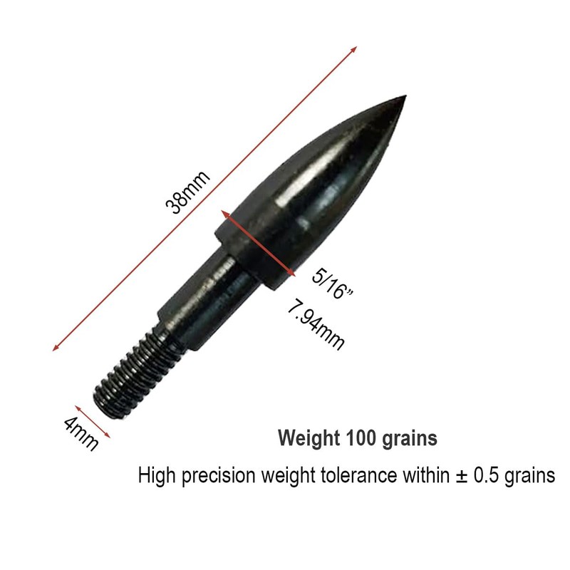 Ontsho 100 Grain Field Points Archery Target Practice Arrow Tips