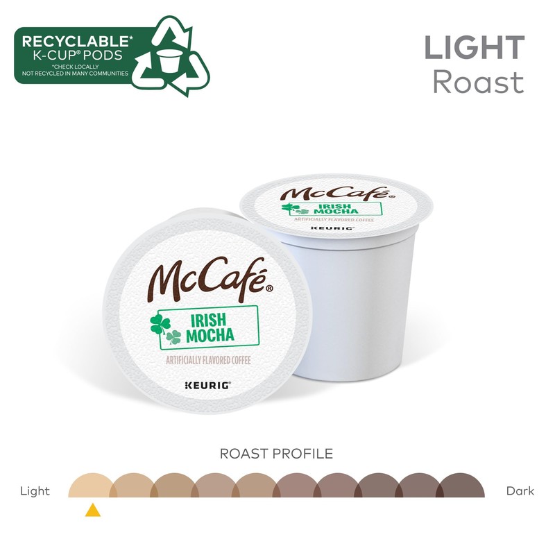 McCafe Irish Mocha Coffee, Single-Serve Keurig K-Cup Pods, 60 Count