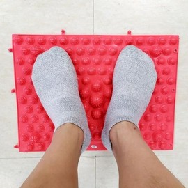 [Out_64] Block Assembly Foot Acupressure Plate (Red) / [아우트_64]블럭 조립식 발바닥지압 발 지압판(레드)
