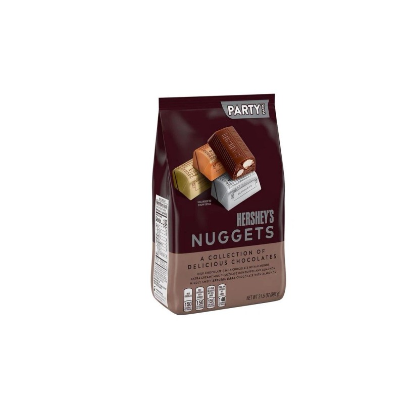 HERSHEY'S NUGGETS Assorted Chocolate Candy Party Pack, 31.5 oz Free