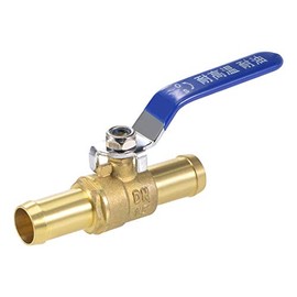 sourcing map Ball Valve Shut-Off Valve, 19mm Hose Barb to 19mm Hose Barb, Hose Pipe Tube Fittings, 90 Degree Operation Handle, Brass Valve, Pack of 1
