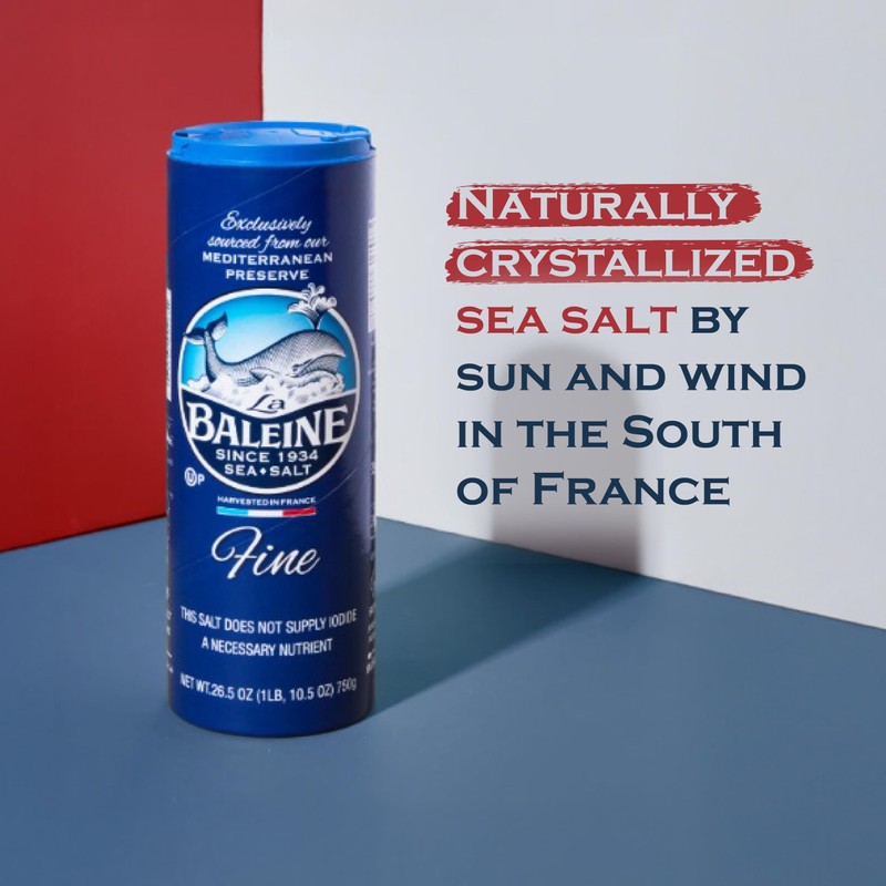La Baleine Sea Salt, Fine, 26.5-Ounce Units (Pack of 4)