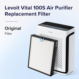 LEVOIT Vital 100S Air Purifier Replacement, 3-in-1 HEPA, High-Efficiency Activated Carbon Filter, Vital 100S-RF, 1 Pack, White Home Appliance
