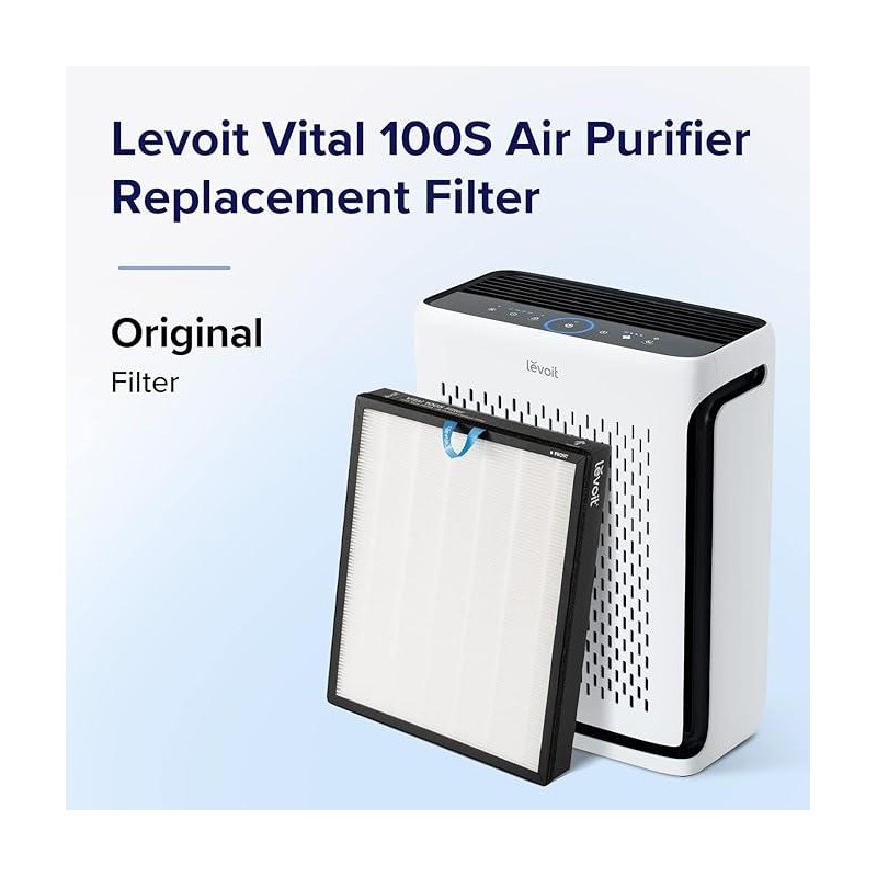 LEVOIT Vital 100S Air Purifier Replacement, 3-in-1 HEPA, High-Efficiency Activated
