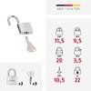 ABUS Titalium 64TI/20 padlock - set of 2, keyed alike
