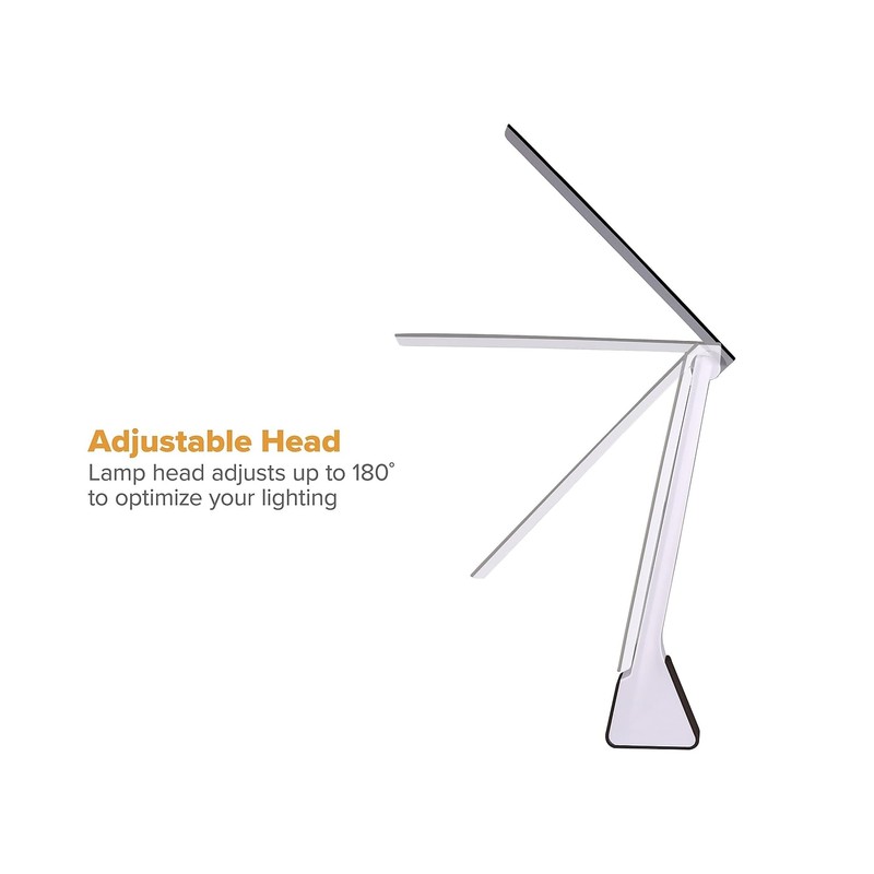 Bostitch Office KT-VLED1810-BLK Powered Rechargeable Battery LED Desk Lamp, 3