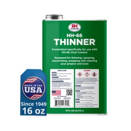 HH-66 Thinner, 16 oz. can - Prepping, Thinning, Reactivating, Cleaning, Multi-Purpose, Compatible with HH-66 Vinyl Cement - RH Adhesives