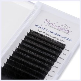 Cashmere Lash Trays Flat Ellipse Split Tip matte Eyelash Extensions Individual Eyelashes Soft Lightweight Lashes Semi Permanent Eyelashes Eyeluvlashes (D 0.20 x 11mm length)