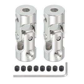 PATIKIL Universal Rotating Steering Shaft Shaft 3mm to 3.2mm Inner Diameter, 2pcs U Pivot Shaft Coupling U Joints Clutch Connector Accessories with M3 Robot