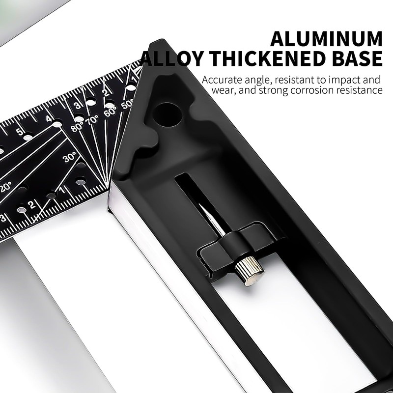 2024 New Multi-Angle Measuring Ruler, Carpenter Square, 12" Combination Framing