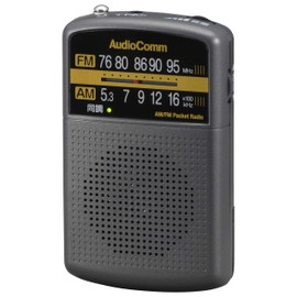 Ohm Electric AudioComm AM/FM Pocket Radio, Gray RAD-P135N-H 03-5532 OHM