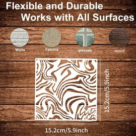 Stencils Painting, 16 Pieces Reusable Geometric Painting Stencils Wall Stencils for Floor Furniture Wall Design Decoration DIY Scrapbooking Craft Stencils for Crafts Reusable