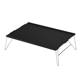 Outdoor Folding Table Portable Aluminium Alloy Mini Light Picnic Desk for Camping BBQ Black