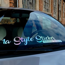 Turbo Autoaufkleber Oilslick Hologramm Aufkleber Regenbogenfarben Tuningsticker Sticker Slickoil (Hologramm Glitzer Rosegold, 30 cm)