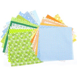 KINHARD Cotton Fabric, 21 Pieces Fabric Scraps for Sewing, Cotton Patchwork Fabrics Package, 25 x 25 cm Fabric Package Cotton, for Tablecloths, Pillowcases, Purses