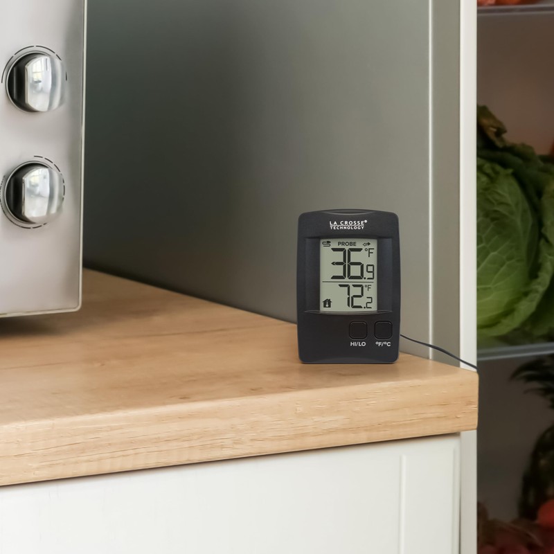 La Crosse Technology 314-1410 Battery Operated Digital Thermometer with Wired