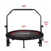 48 Inch Foldable Fitness Trampolines with 4 Level Adjustable Heights