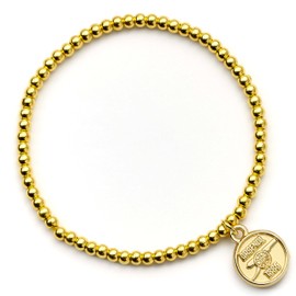 The Carat Shop Arsenal Football Club Gold Tone Ballbead Bracelet