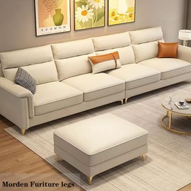 M MIMHOOY M MIMHOOY 4 Inch Furniture Legs, Set of 4 Metal Furniture Legs Modern Triangle Feet Luxury Gold for Sofa Cabinet Cupboard Couch Chair Ottoman