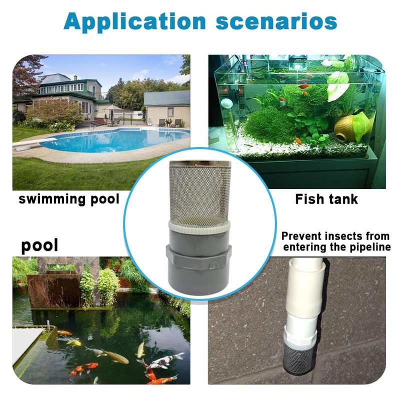 3 inch stainless steel filter DN80/3" Grey PVC Suction Strainers