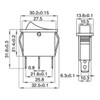 Rocker Switch 3-Pin Light Up Black, 250 V/15 A 125