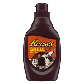 REESE'S Shell Topping (Chocolate and Peanut Butter, 7.25-Ounce Bottles, Pack of 12)