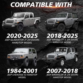 4Pcs Rain Gutter Roof Rack Mount Brackets for Wrangler JL JK Gladiator JT