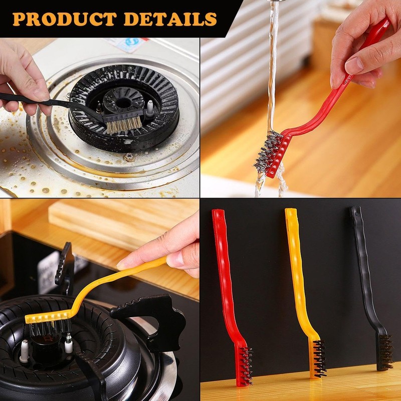 EHDWXVZM 6 Piece Wire Brush Set, PP Handle, Steel Wire,