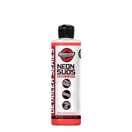 Renegade Products USA | Neon Suds Colored Wash & Wax | High Foam, Colorful Car Soap for Foam Cannons, Carnauba Wax Shine, Safe on All Paints (16 Oz, 4 Colors) (Red)