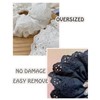 2 PCS White Large Lace Scrunchies for Women Oversized Scrunchy