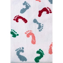 Baby Hospital Receiving Swaddle Blankets for Newborn Babies - Original Baby Footprint Design Breathable 100% Cotton - Durable Hospital Quality - Generous Size- (Baby Feet, 1 Pack)