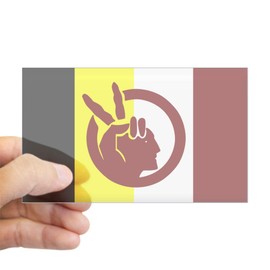 CafePress American Indian Movement Rectangle Bumper Sticker Car Decal