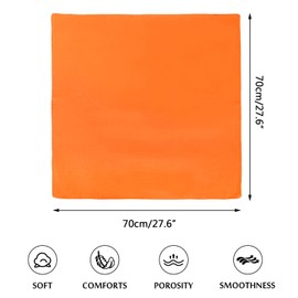 Square Scarf for Women Necktie Silk Like Neck Scarf Lightweight Bandanas Chiffon Hair Scarf Gifts for Wedding Valentine Birthday (Orange)