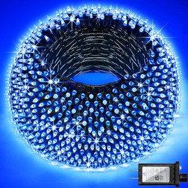 QUHUATU 1500 LED 470FT Christmas Lights Outdoor,12 Lighting Modes Christmas String Lights with Timer, Dimmable BlueLED StringLightsWaterproof for Yard Tree Wedding Party Holiday Decor Blue