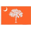 SOUTH CAROLINA ORANGE & WHITE SC CLEMSON COLORS FLAG 3X5