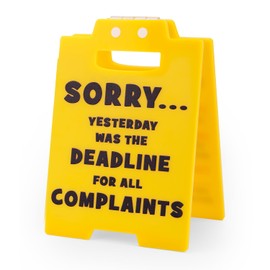 Funny Office Desk Sign, Double Sided Printed Mini Desk Warning Sign Humorous Decorative Signage Team Office Gag Gifts for Boss Employees Coworkers Manager (Style B)