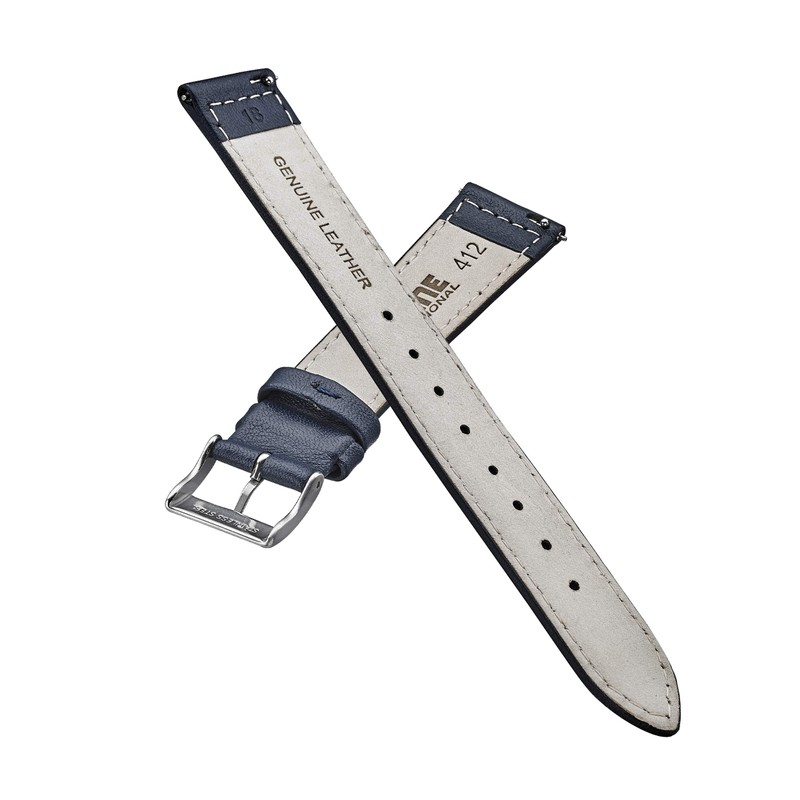 STUNNING SELECTION Alpine flat Stitched Genuine Leather Watch strap with