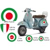GamesMonkey Stickers VESPA kit PIAGGIO VESPA FLAGS ITALY CIRCLE