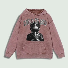 Child of God Graphic Hoodie 100% Cotton US Warehouse 6 ColorsColor: Brown, Size: M
