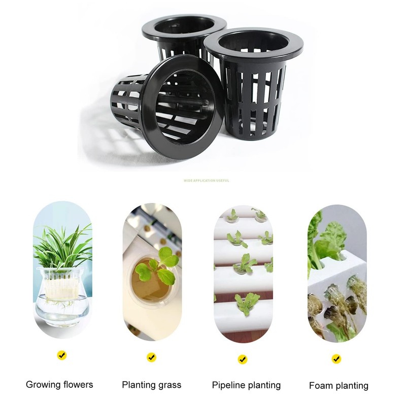 BENLIUDH 2.75inch Garden Plastic Slotted Mesh Net Cups Pots, Round