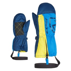 Ziener Baby Leon Ski Gloves / Winter Sports Breathable Leash, Persian Blue, 92 cm