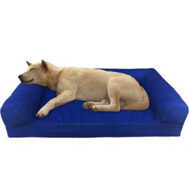 Dogbed4less Premium Orthopedic Gel Memory Foam Pet Sofa Bed with Waterproof Liner and Denim Cover Couch Lounger 47"X29"