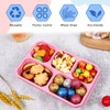 Sibba 10 Pack 5 Compartments Snack Containers Bento Lunch Box