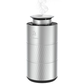 2ndAroma Car Essential Oil Diffuser, Waterless Aluminum Aroma Car Diffuser, 20ml Portable USB Type-C Rechargeable Wireless 1/2/4H Timer Long Lasting Freshener for Traveling Camping Working